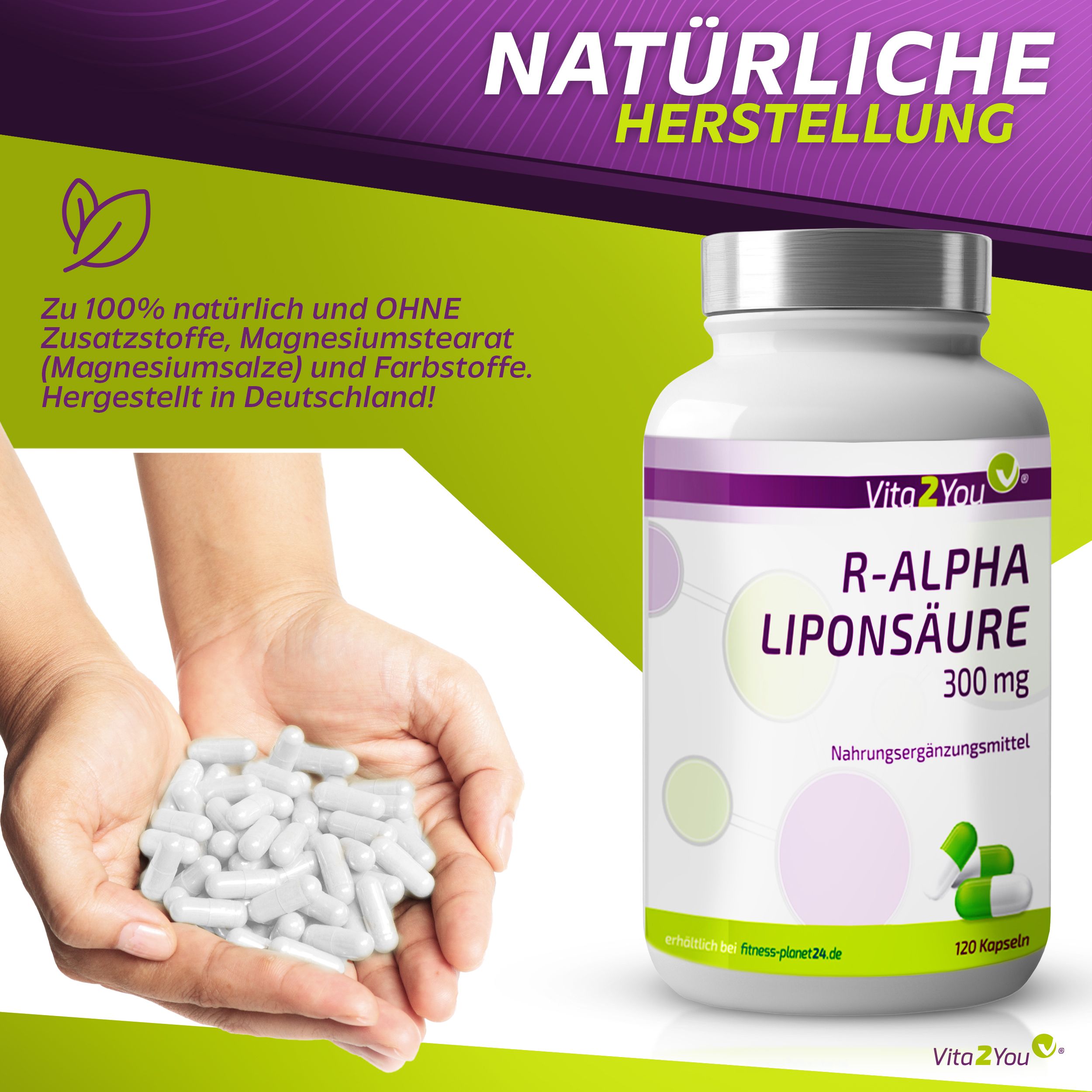 Vita2You R Alpha Liponsäure 300mg Kapseln