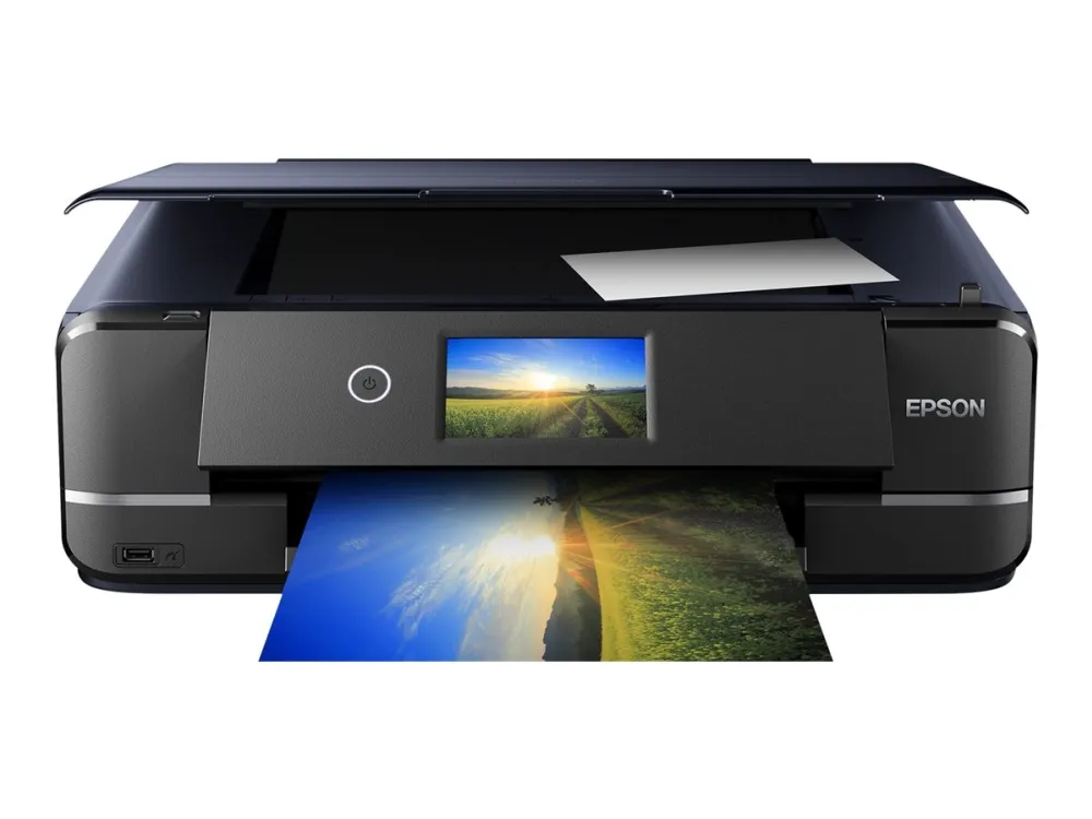 Epson Expression Photo XP-970 Small-in-One - Multifunktionsprinter - farve - blækprinter - A4 (210 x 297 mm) (original) - A3 (medie) - op til 8.1 spm (kopiering) - op til 8.5 spm (udskriver) - 100 ark - USB 2.0, LAN, Wi-Fi(n), USB vært