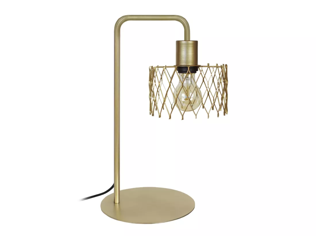 ASTER - Lampe de bureau arqué métal or