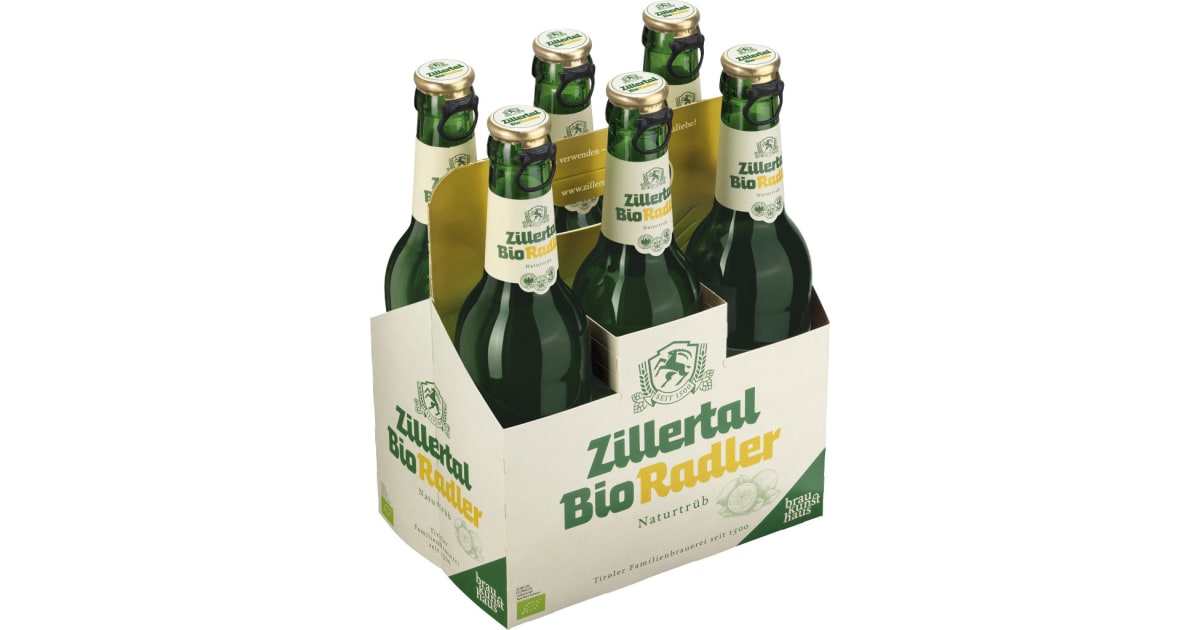 Zillertal Bier Bio Radler naturtrüb Tray 6x 0,33 Liter (Mehrweg)