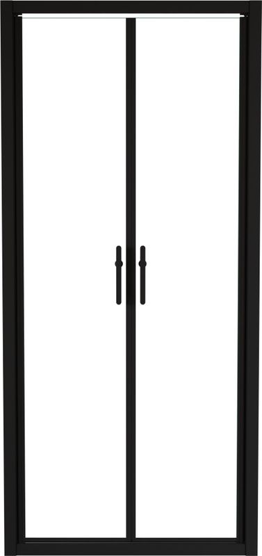 Linie - Cadiz - Douche Pendeldeur - Helder Glas - Mat Zwart Profiel - 90 cm x 190 cm