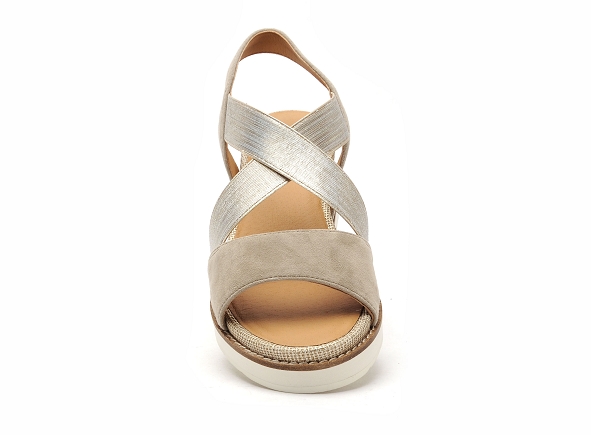 Fugitive nu pieds plats femme biscui kaki