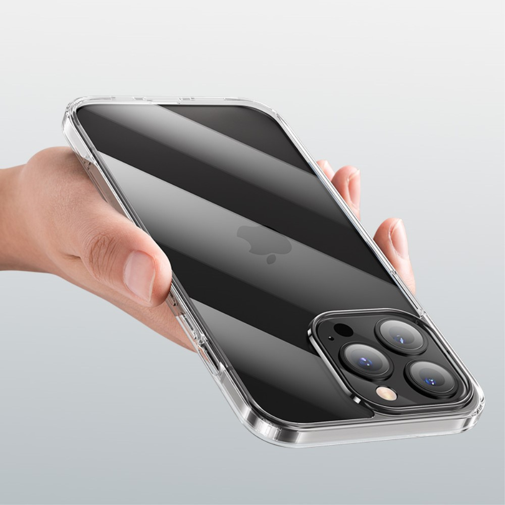 iPhone 13 Pro Hybrid 2in1 Hülle TPU Bumper   Acryl Rückseite - Transparent