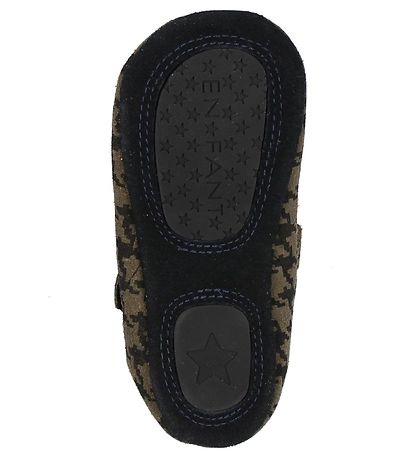En Fant Ballerina Hausschuhe - Braun/Schwarz m. Muster