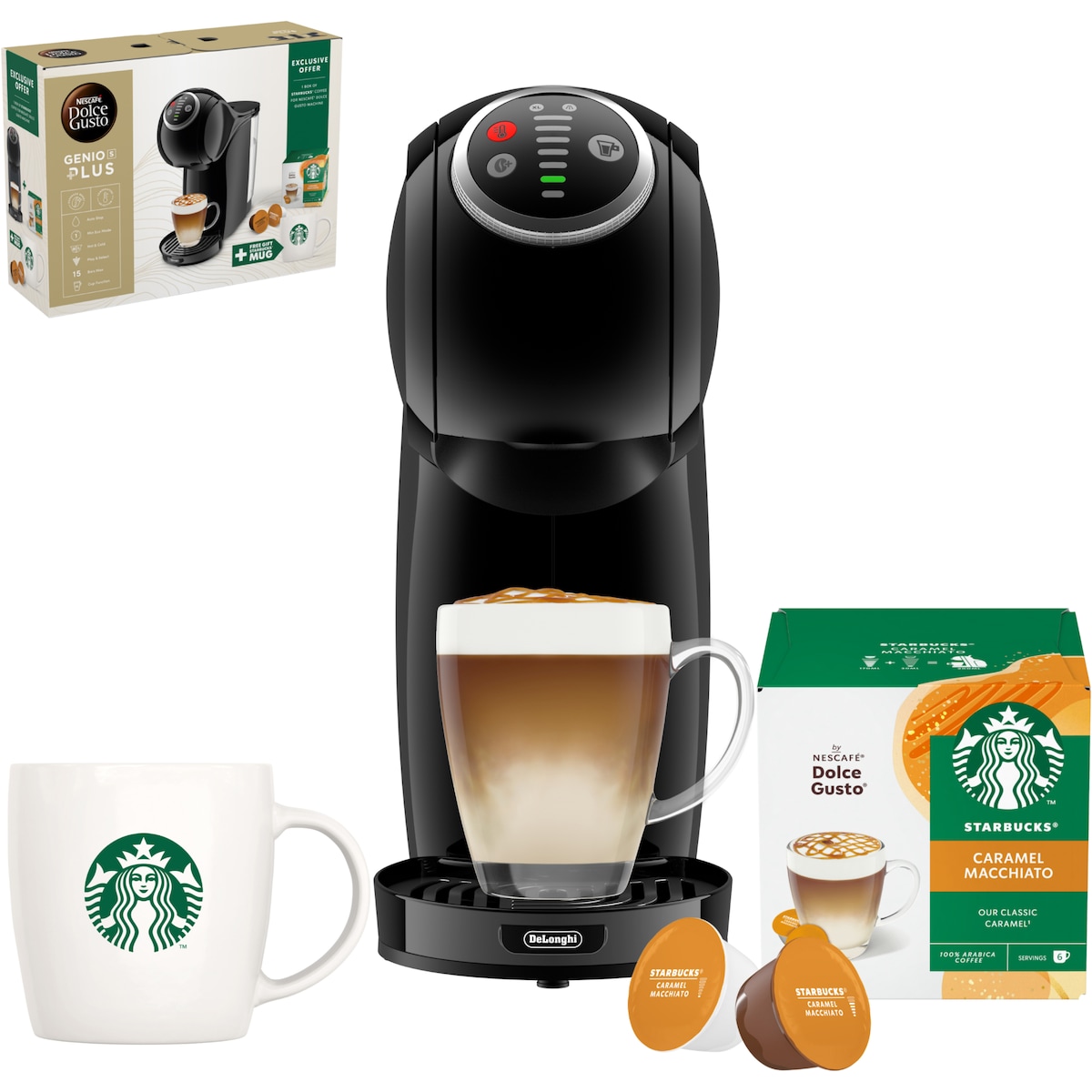 Nescafé Dolce Gusto Genio S Plus kapselmaskin Starbucks-samlepakke