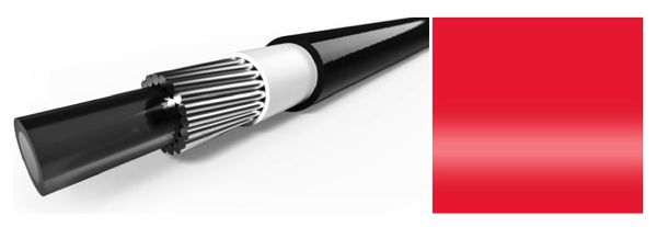 Kit Gaine de Transmission 10m Elvedes avec Liner 4.2mm Rouge