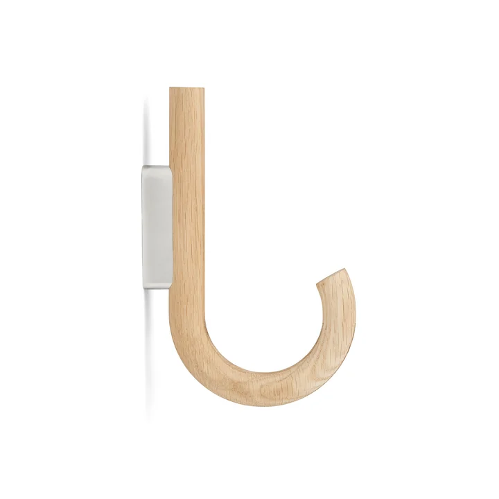 Gejst - Wandhaken, Eiche, natur / chrom