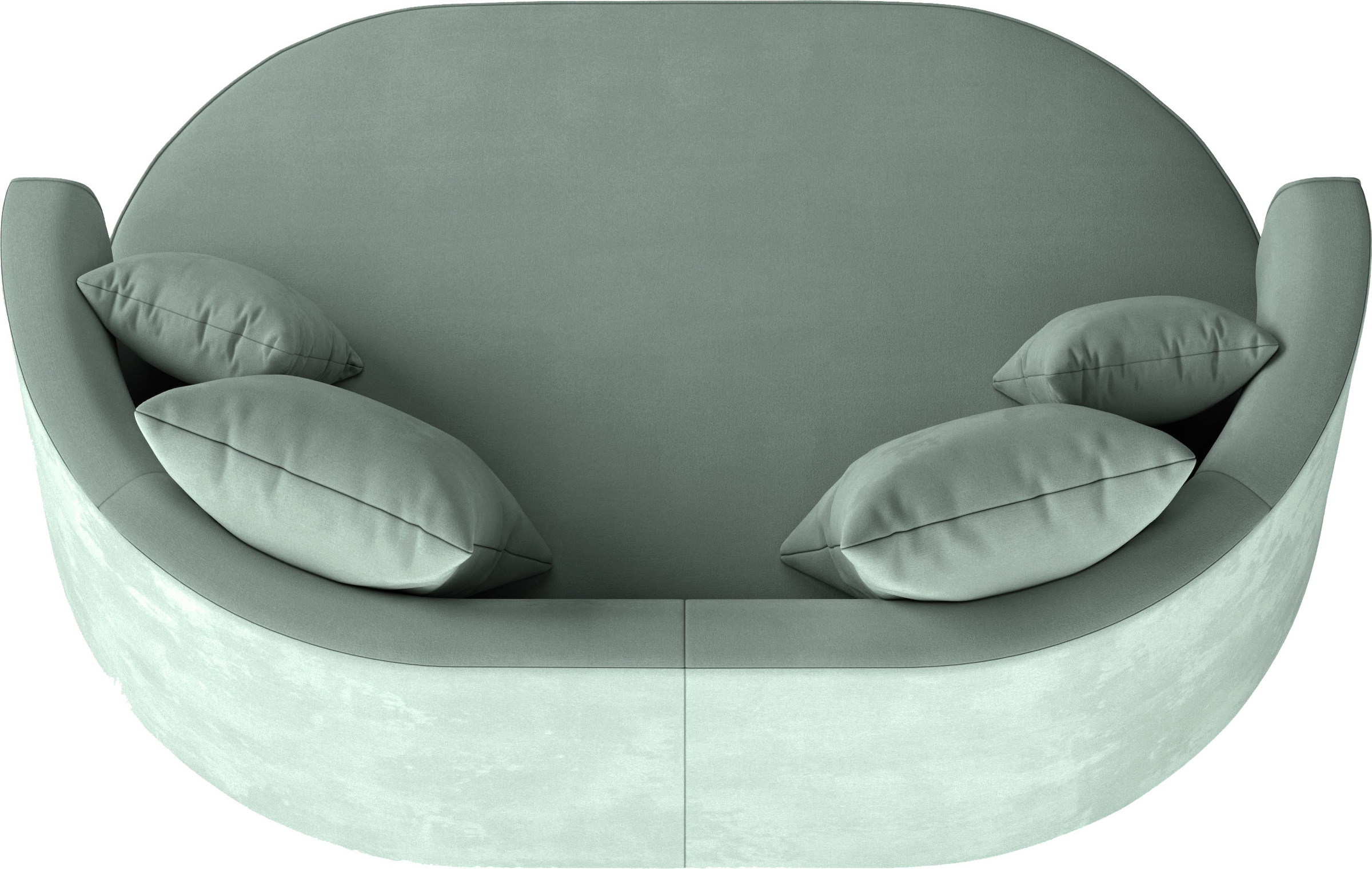 LeGer Home by Lena Gercke 2,5-Sitzer »ISALIE, rundes Loungesofa, mit Kissen, perfekt gepolstert« moderne Stoffe, mit 4 Zierkissen, extra grosse Sitzfläche