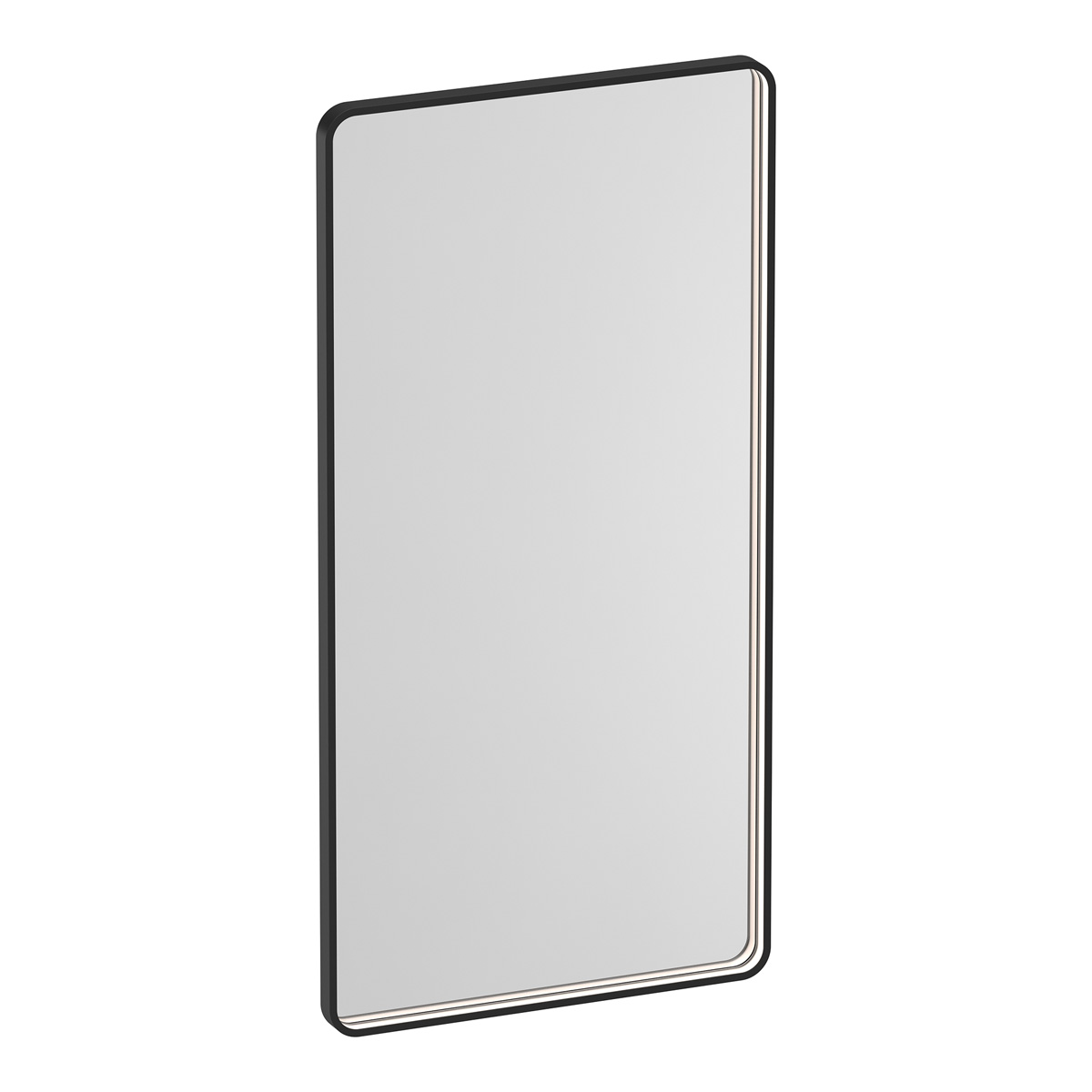 Brauer Sapphire rechthoekige spiegel met verlichting 120x60cm zwart mat