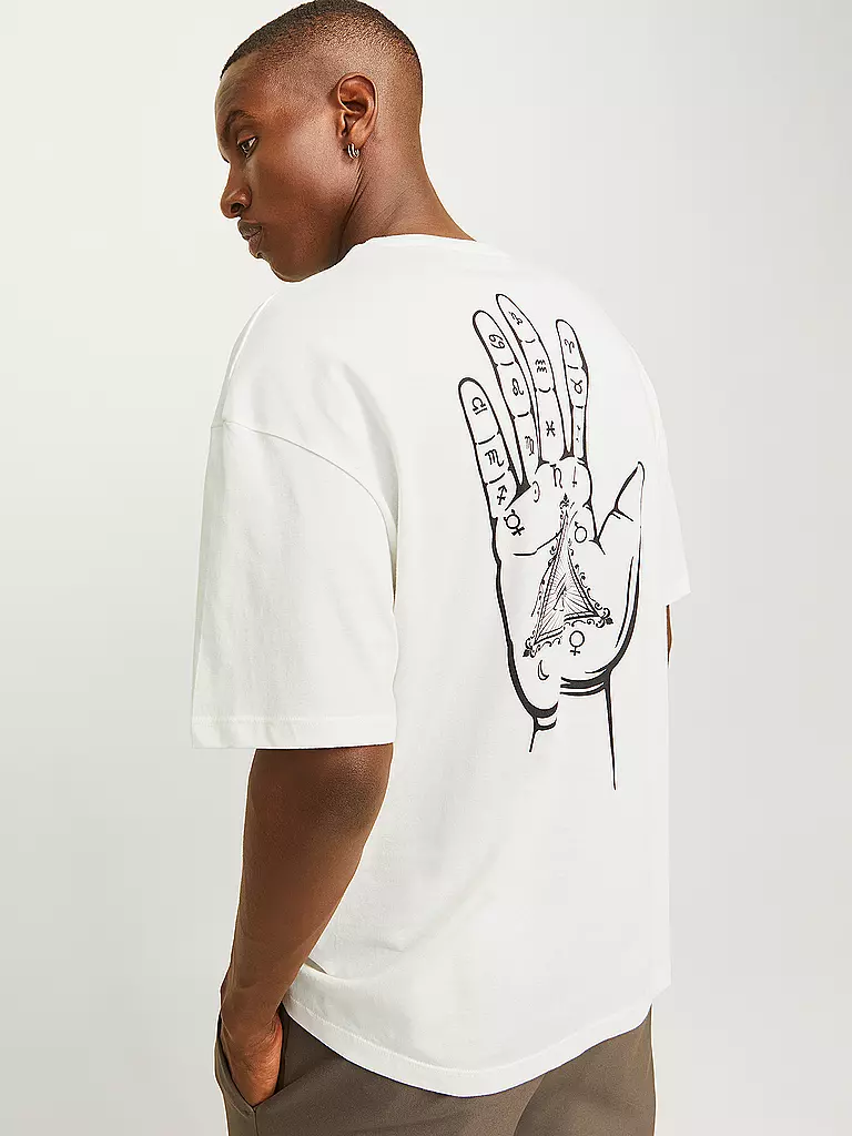 JACK & JONES T-Shirt JJMYSTIC beige