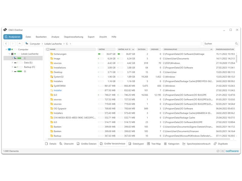O&O Software DiskStat 4 ESD, Vollversion Speicherplatz optimieren und besser mit Windows arbeiten