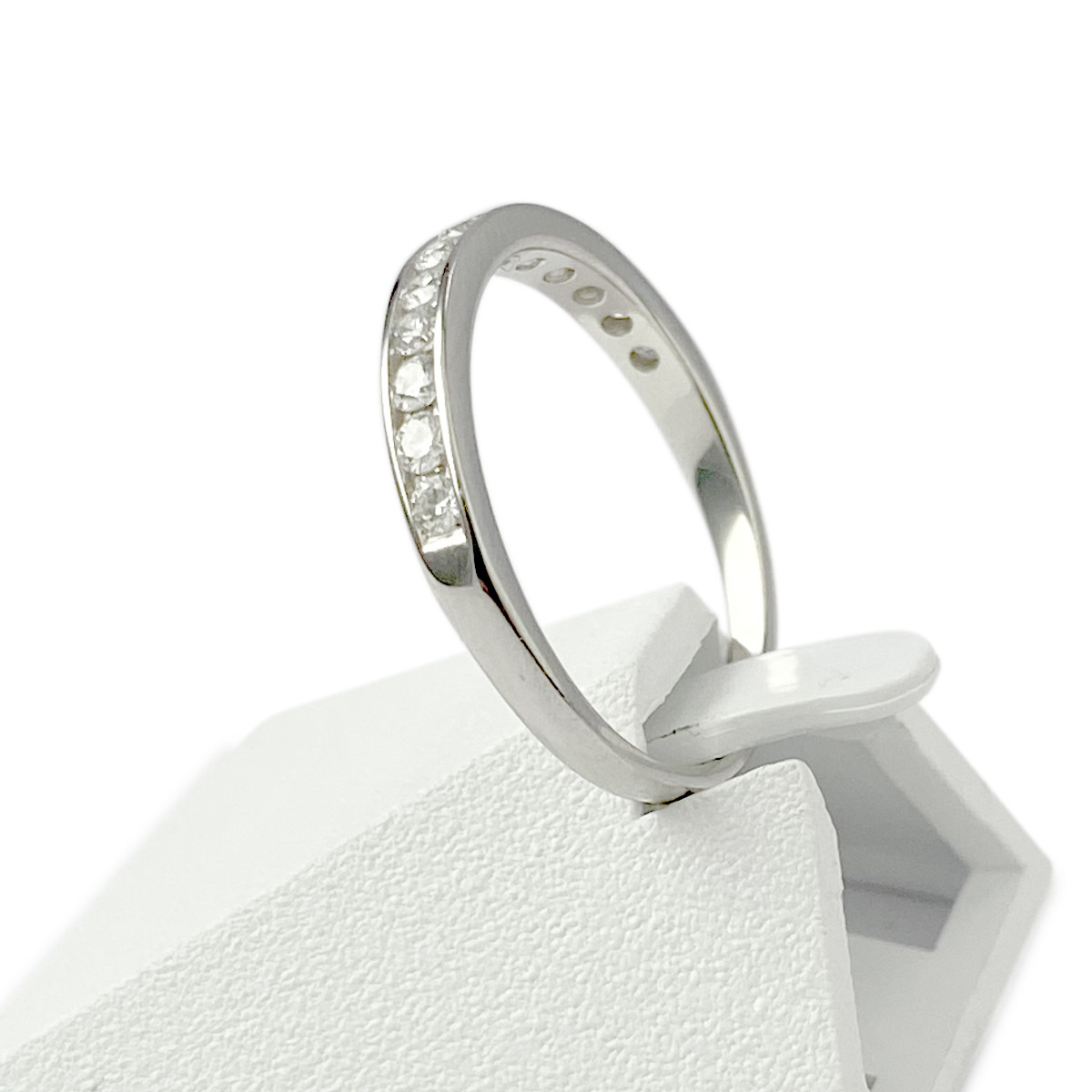 Bague d'occasion or 750 blanc diamant