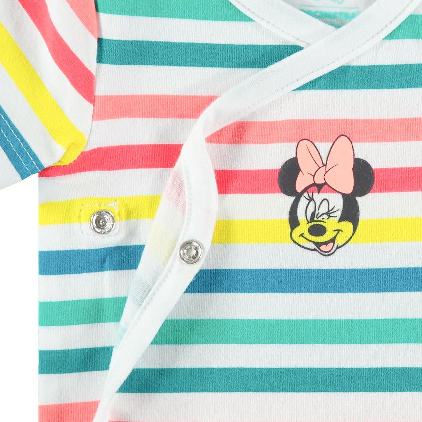 Lot de 5 bodies manches courtes print Minnie Disney - Blanc