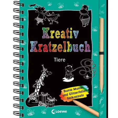 Loewe Kreativ-Kratzelbuch Tiere