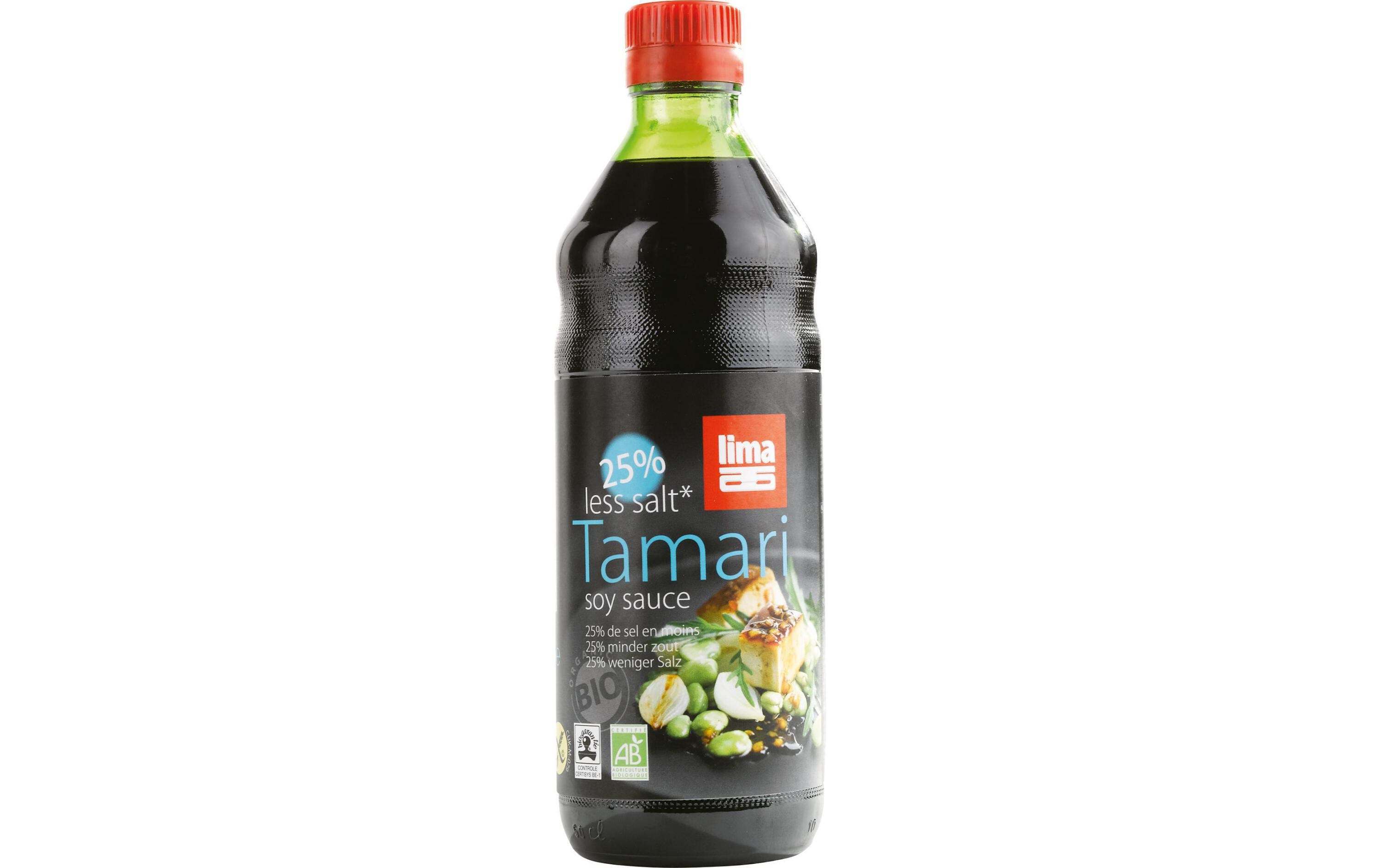Bio Tamari 25% weniger Salz Flasche 500 mlBio Tamari 25% weniger Salz