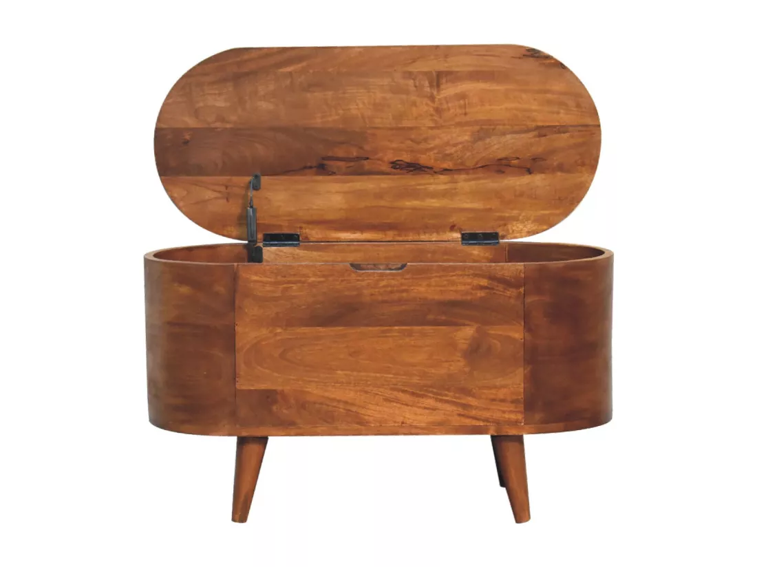 Coffre à couverture Chestnut Rounded Lid