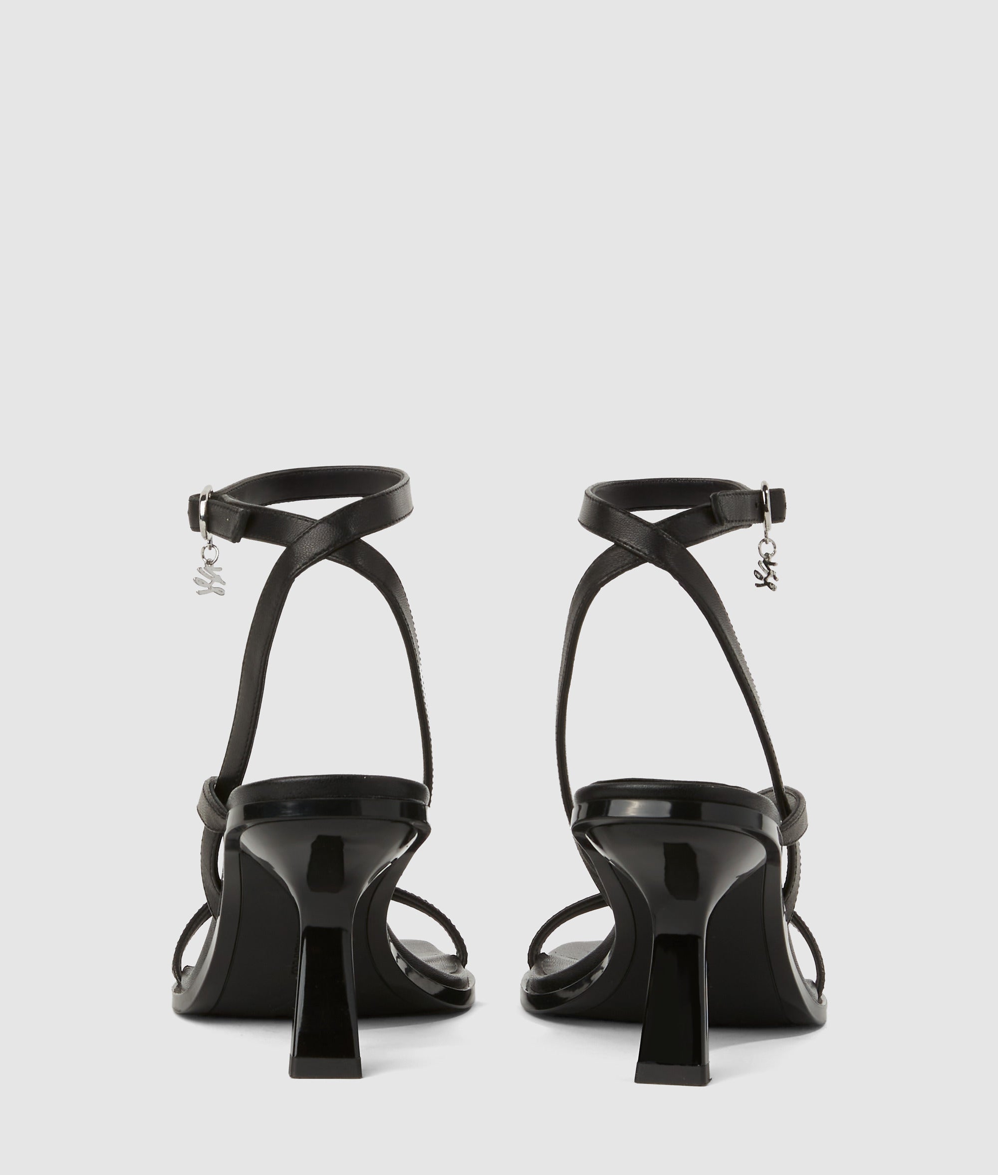 Karmel enkelband sandalen met hak