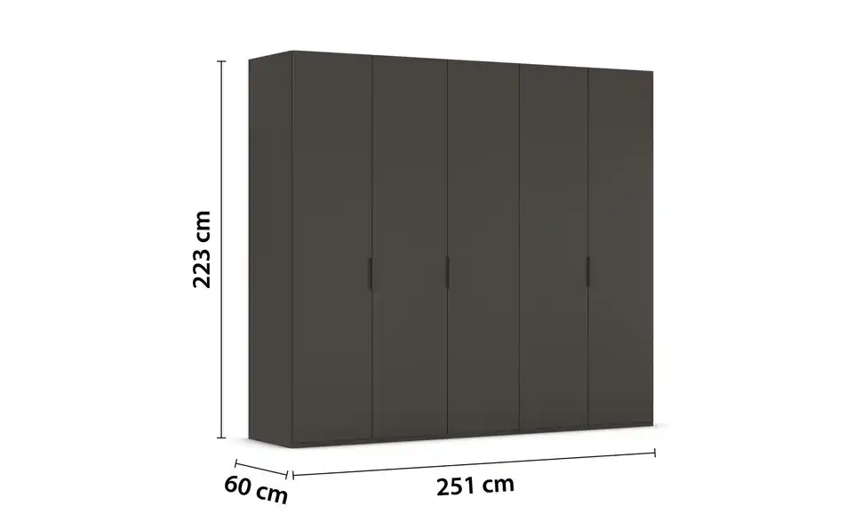 Drehtürenschrank Fifty 251 cm 5 Stück