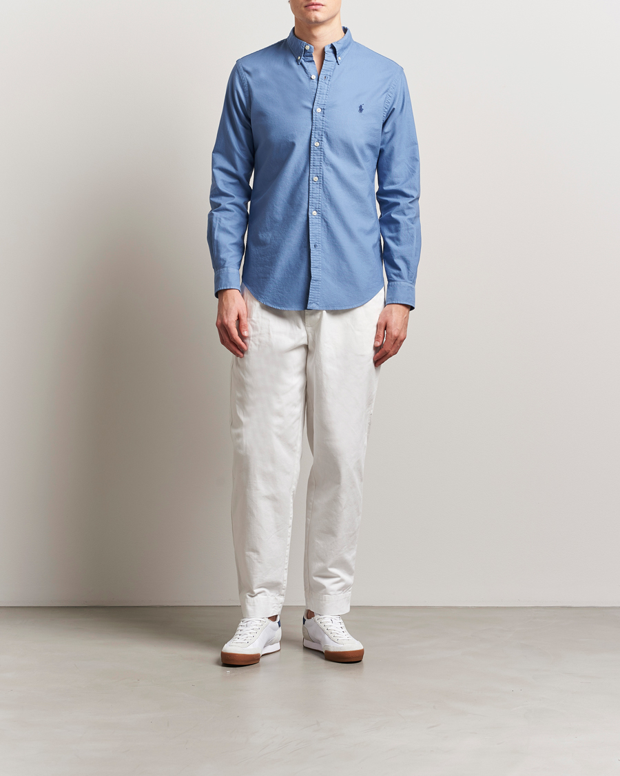 Polo Ralph Lauren Slim Fit Garment Dyed Oxford Shirt Bastille Blue