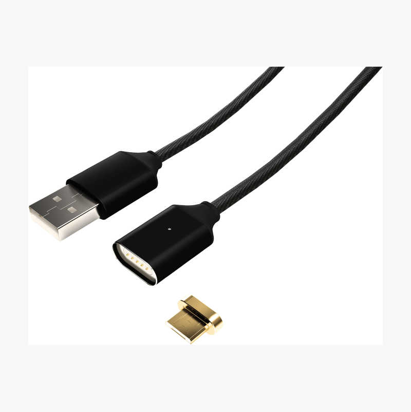 USB-kabel med magnetisk tilkobling, 1 m