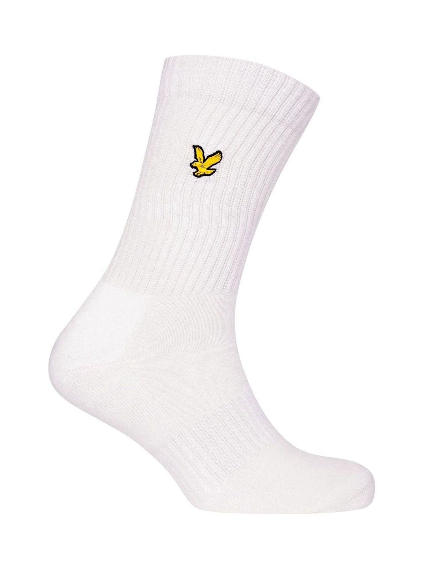 Wit - Lyle & Scott - 3 Paar sportsokken
