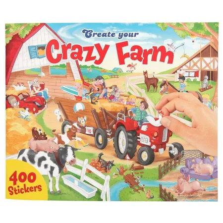Depesche Create your Crazy Farm - Malbuch mit Stickern