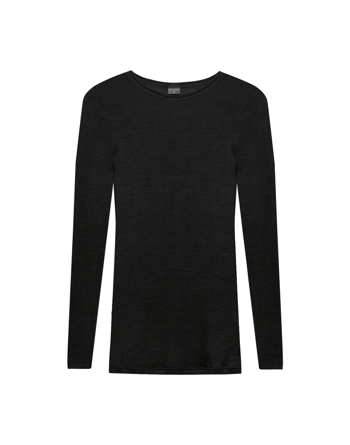 Shirt van merinowol/zijde voor dames in Zwart