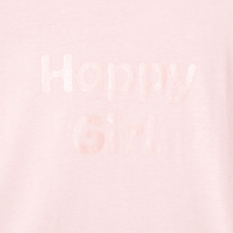 T-shirt à message rose fille