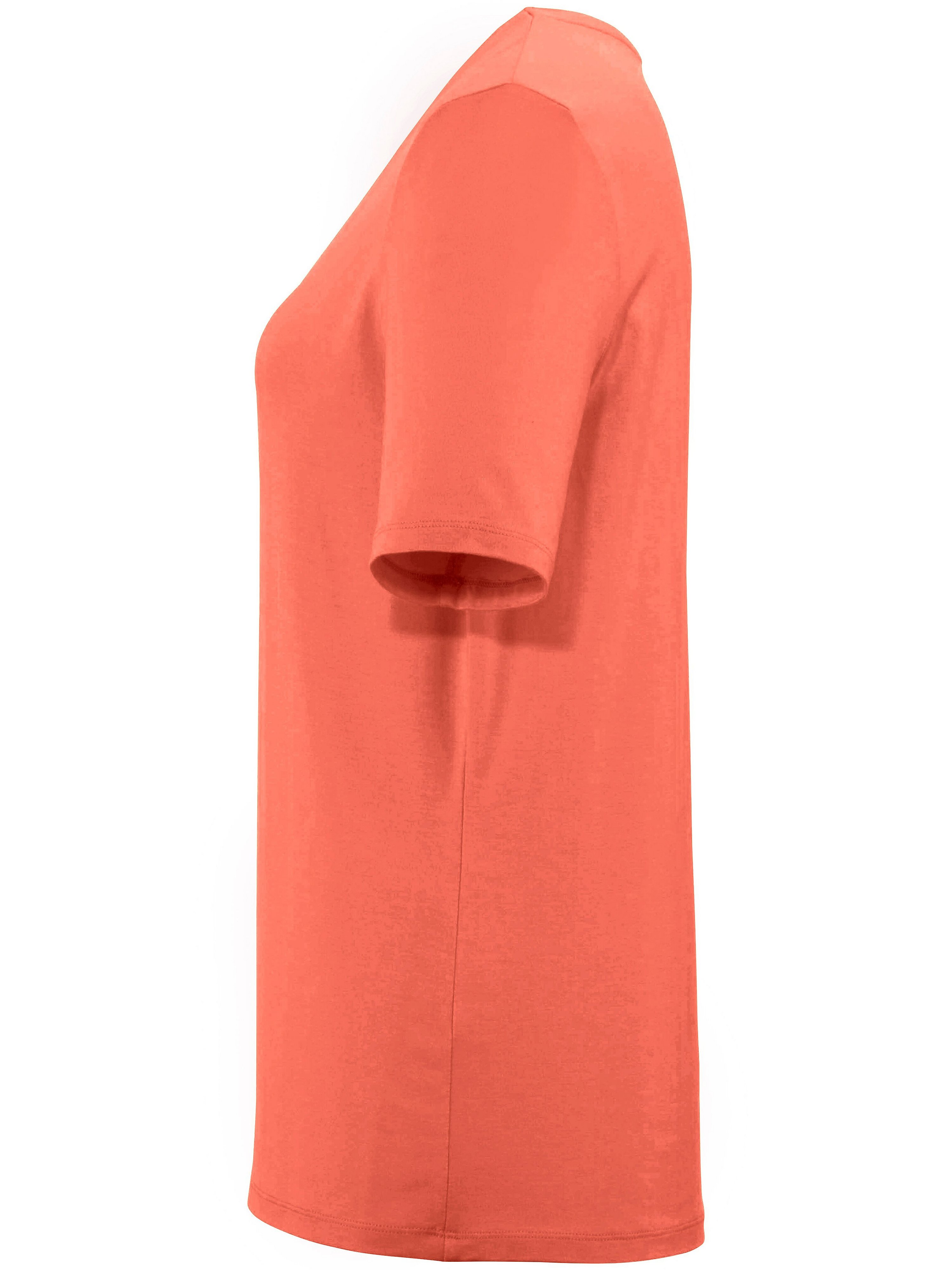 Shirt mit gerundetem V-Ausschnitt