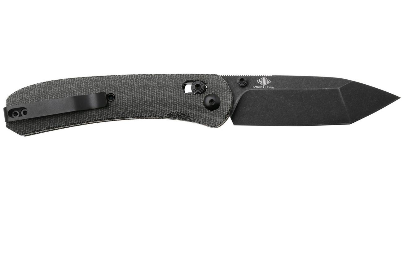 KNAFS Lander 2 KNAFS-00407 Tanto S35VN, Black Micarta, zakmes