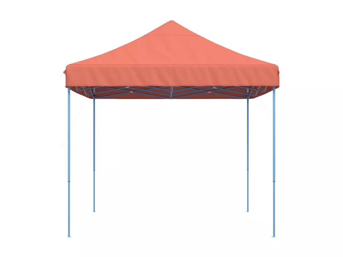 Tente réception pliable escamotable terre cuite 410x279x315 cm