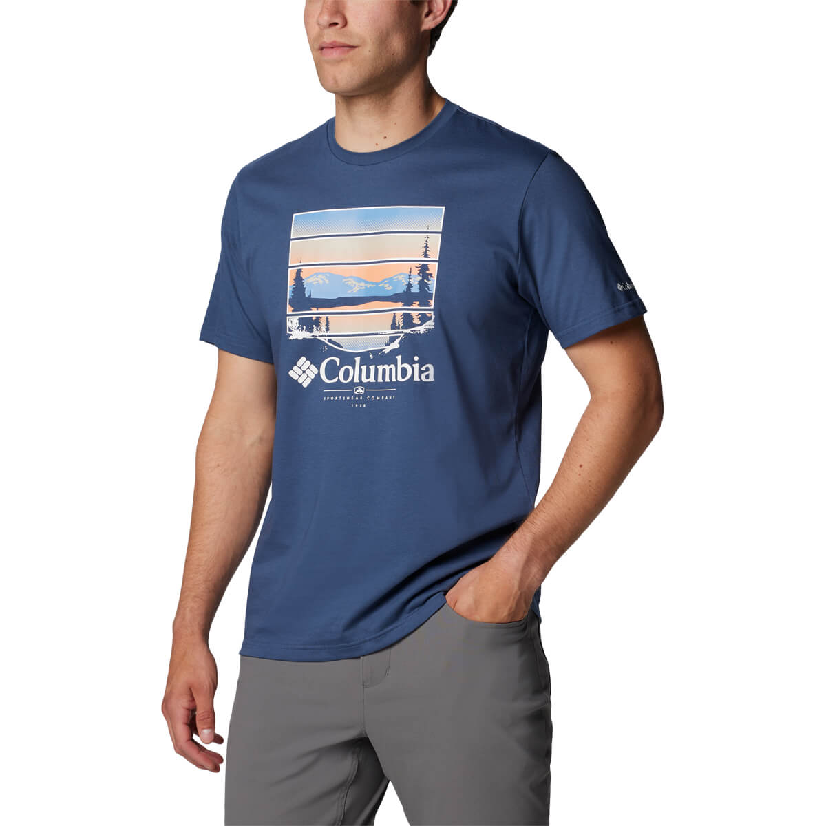 Columbia Path Lake Graphic T-shirt Herre