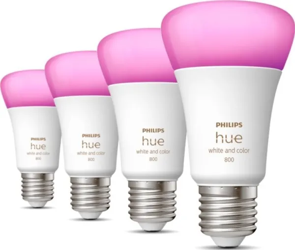Philips Hue White Color Ambiance - E27 pærer - 4-pak