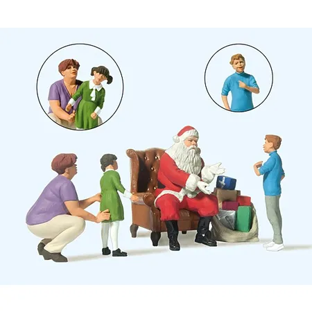 Preiser II 44931 - Weihnachtsmann in Sessel.Mutt
