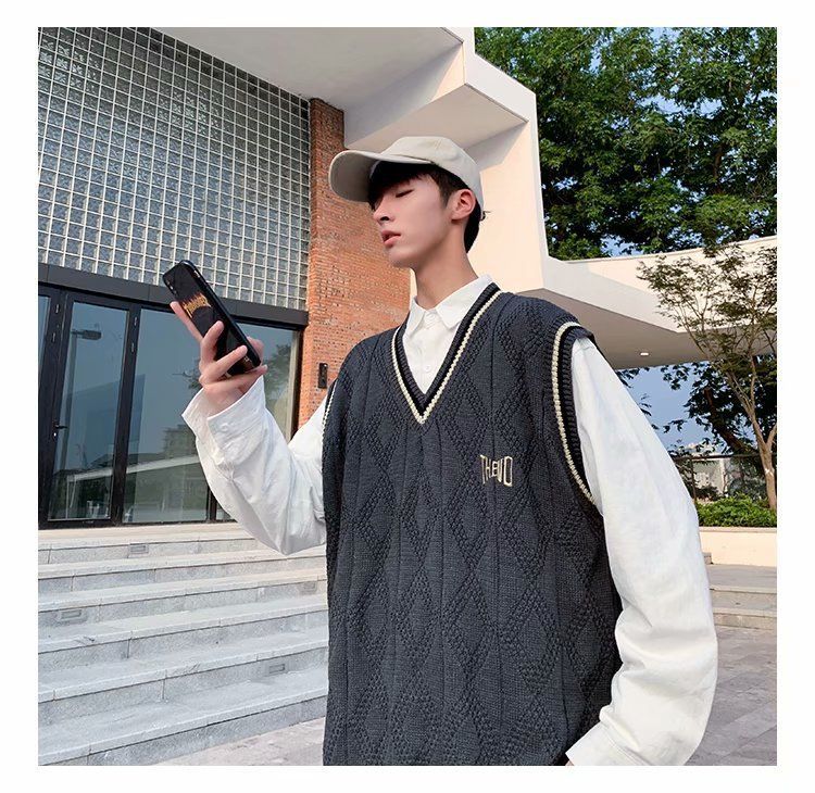 DuckleBeam - Argyle gebreid vest