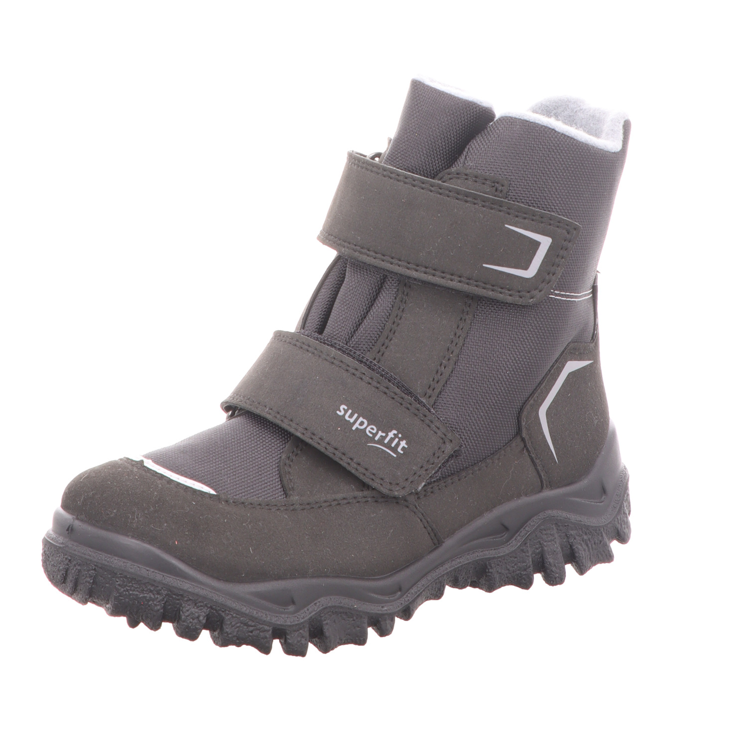 Superfit kinder-Jungen-Allwetterstiefel HUSKY Schwarz-Hellgrau