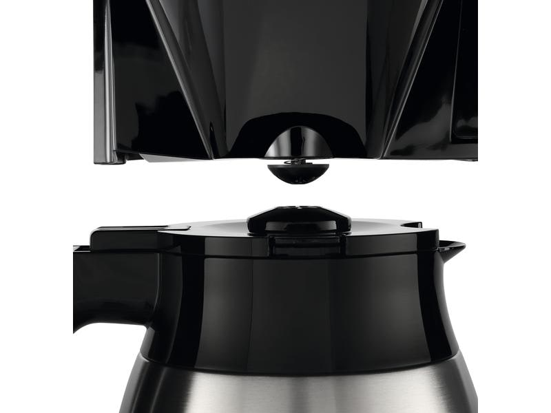 Melitta Filterkaffeemaschine Look Therm Perfection Schwarz Kannendeckel mit komfortabler Easy Click Funktion