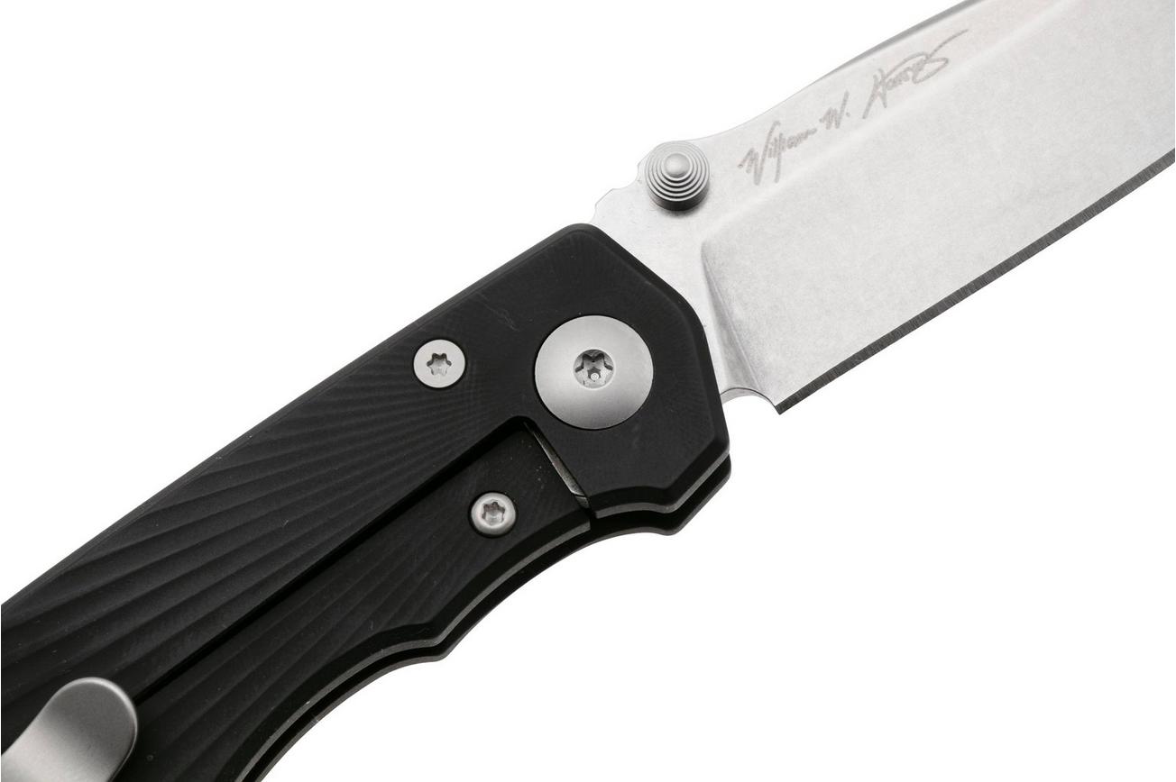 Spartan Harsey Folder 3.25 Talos II SFBL13BKSW, Stonewashed 154CM, Grey Starburst Aluminum zakmes