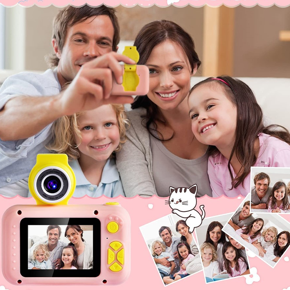 (20MP) Kinder Kamera Fotoapparat Digitalkamera mit 180° Grad drehbarem Objektiv für Selfies / 2.0
