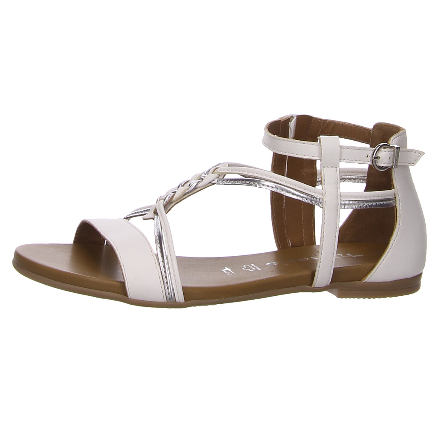 Tamaris Sandalette weiß silber weiss/weiss kombi