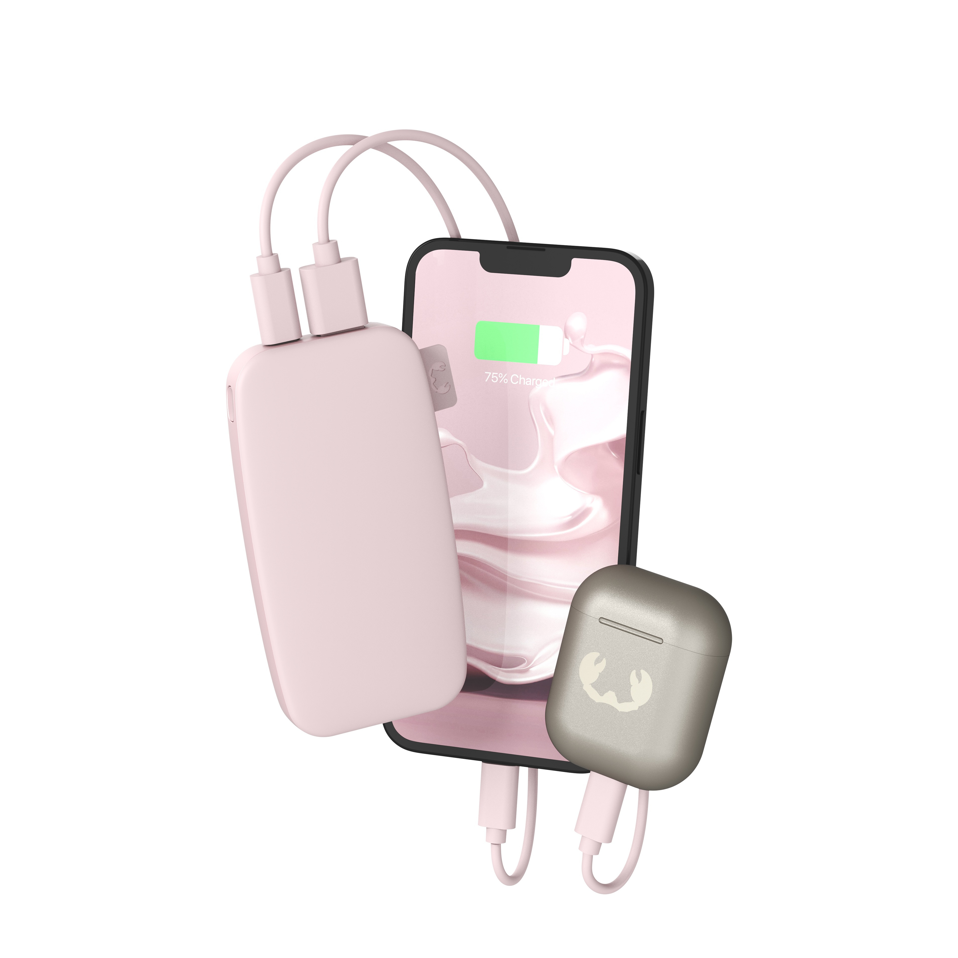 (6000mAh) USB C / USB A Powerbank Super Fast Charger Ladegerät (2PB6100SP) - Smokey Pink