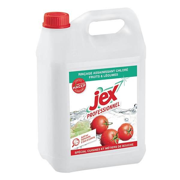Liquide de rinçage assainissant pour fruits et légumes HACCP Jex 5 L