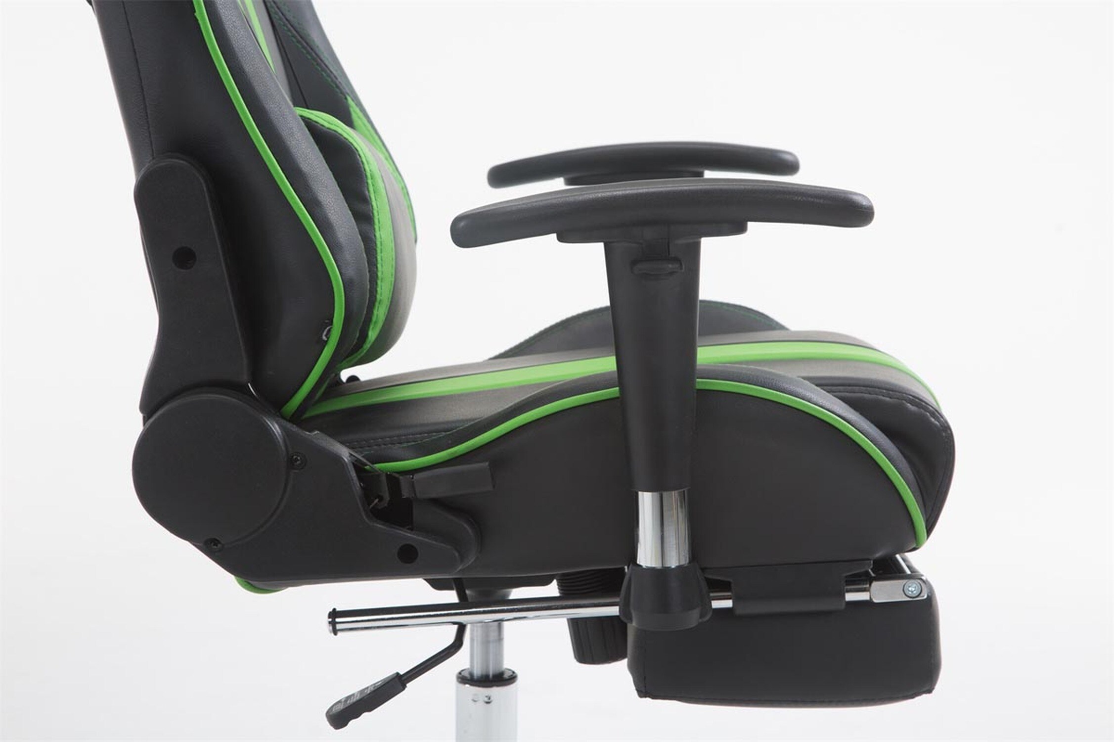 TPFLiving Racing Bürostuhl Limitless mit FußablageSchwarz/Blau