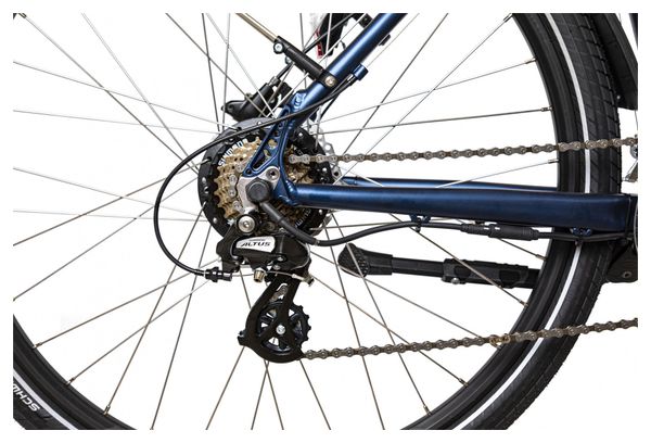 VTC Électrique Bicyklet Joseph Shimano Altus 7V 417 Wh 700 mm Bleu