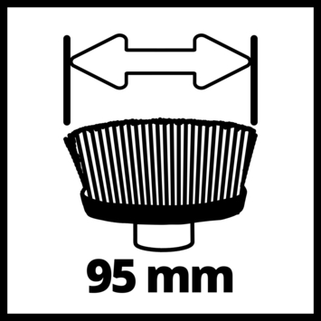Einhell ultra borstel messing 95/25 - Ø95mm tbv de Picobella oppervlaktereiniger