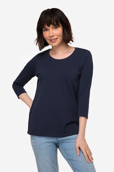 T-Shirt, Rundhals, 3/4-Ärmel