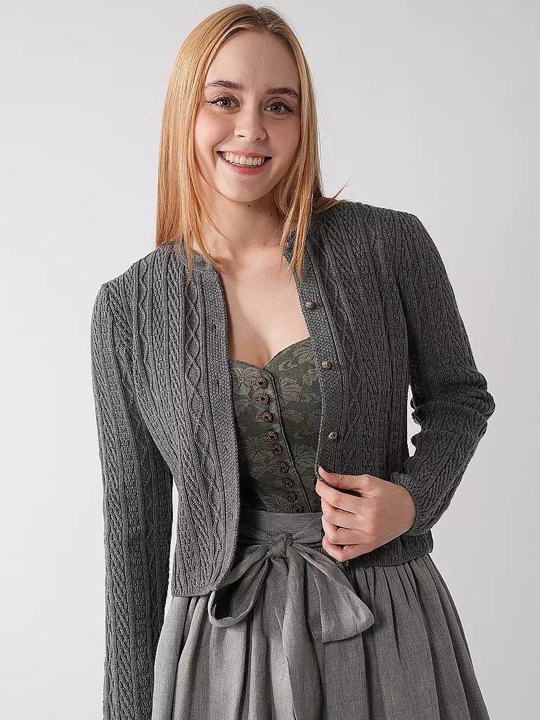 GOTTSEIDANK Trachten Strickjacke SOPHIA grau