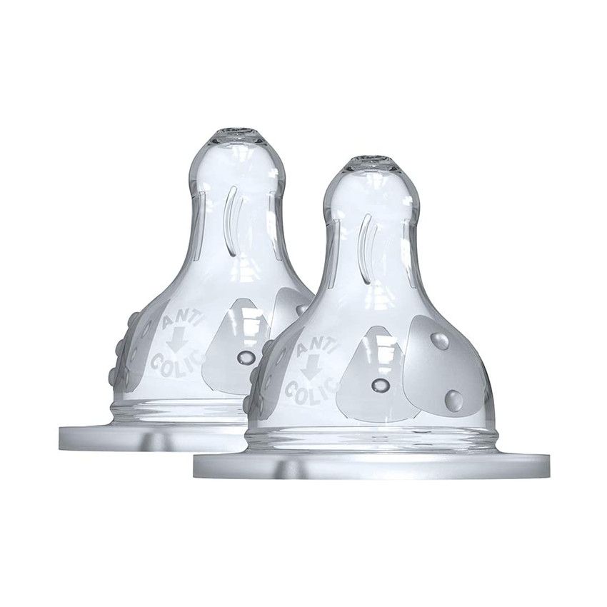 Set de 2 tétines en silicone 3 vitesses + de 6 mois spécial liquides épais - Initiation + - Ecru