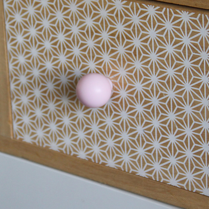 Bouton de meuble arrondi Ferel rose Ø2.7cm x p.2.9cm