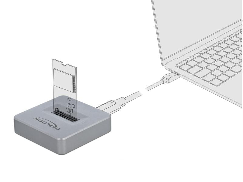 Delock Dockingsstation USB-C – M.2 NVMe Delock M.2 Dockingstation für M.2 NVMe PCIe SSD mit USB Type-C Buchse